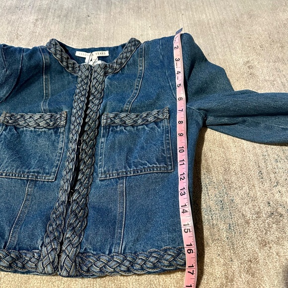 NWOT Veronica Beard Arrow Jacket Stone Bright Blue Size O. - Picture 10 of 13